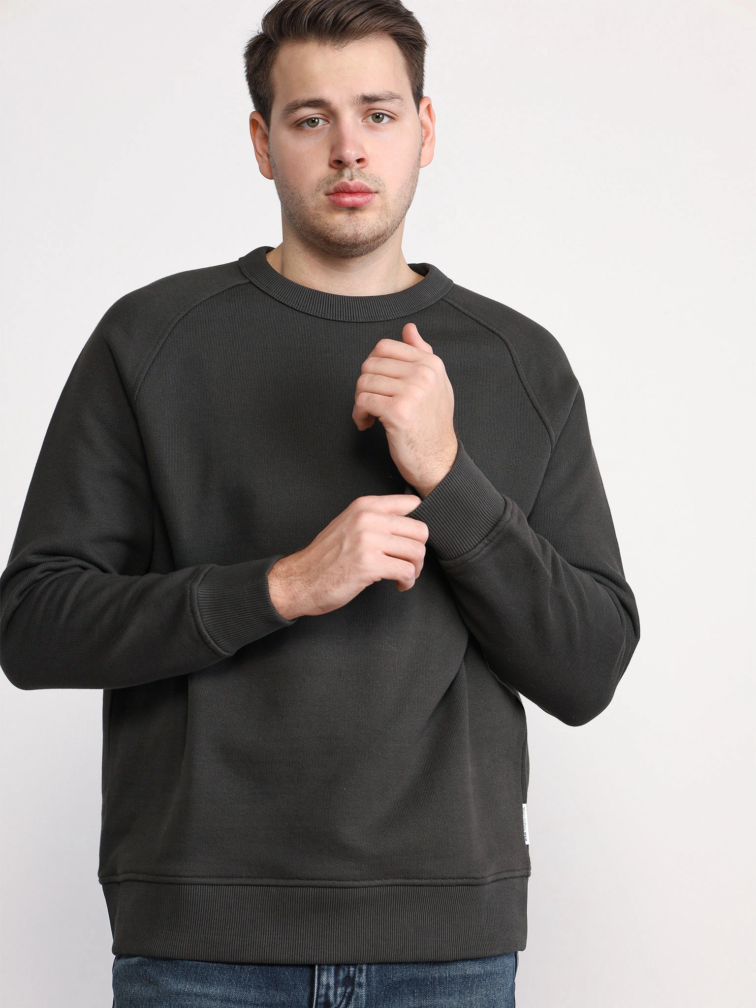 Джемпер цвета хаки из хлопка